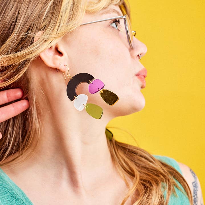 The Lost & Found - Wholesale Dangle Earrings - Arch Rival Earrings "Tortoise Shell"1