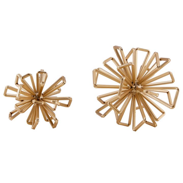 Danya B - Wholesale Sculpture - Geometric Gold Starburst Sculpture - Set of 22