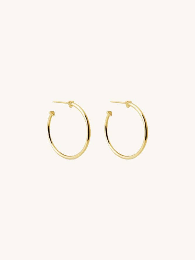 9 A.M. Hoop Earrings - Gold for wholesale by Sierra Winter Jewelry