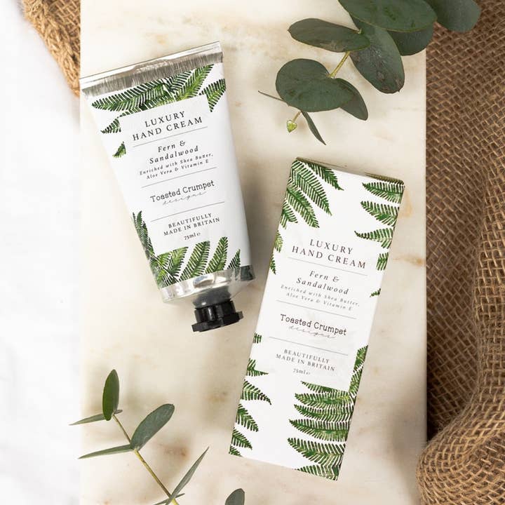 Fern & Sandalwood Hand Cream for wholesale by Toasted Crumpet (US Duties Paid)