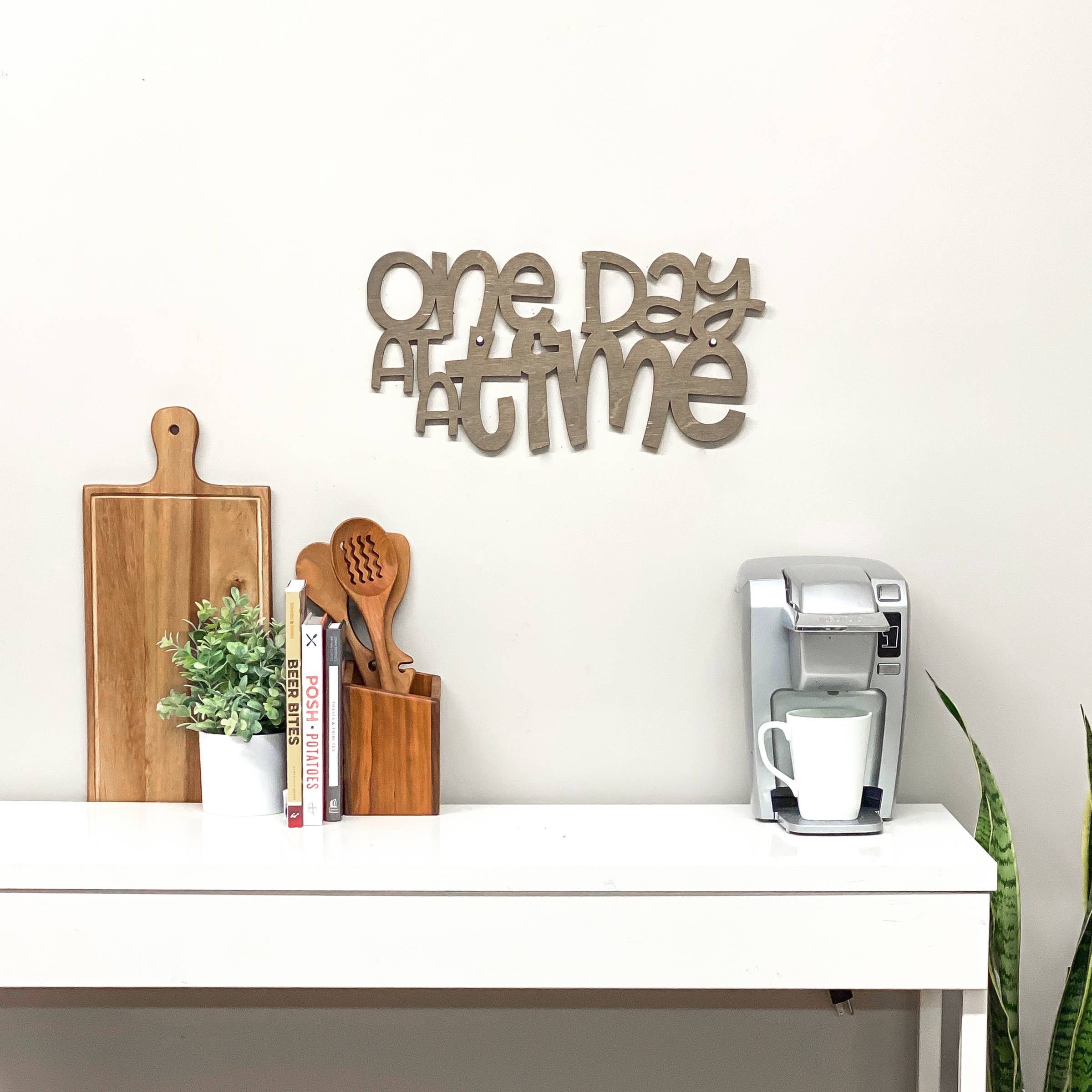 Spunky Fluff - Wholesale Wall Sign - One Day At A Time, Alcohol Recovery Inspirational Wall Art18