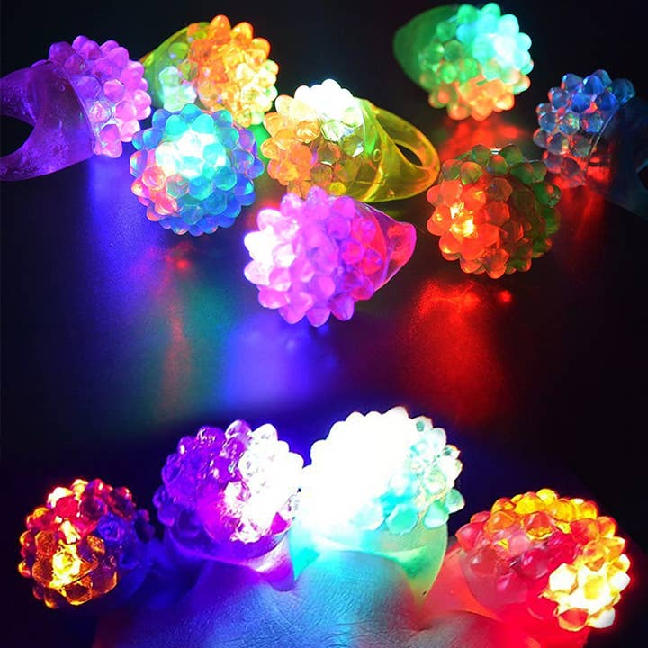 Cap Zone – wholesale Light-up toy – Kids & baby – Spiky Bumpy LED Flashing Light-Up Jelly Ring