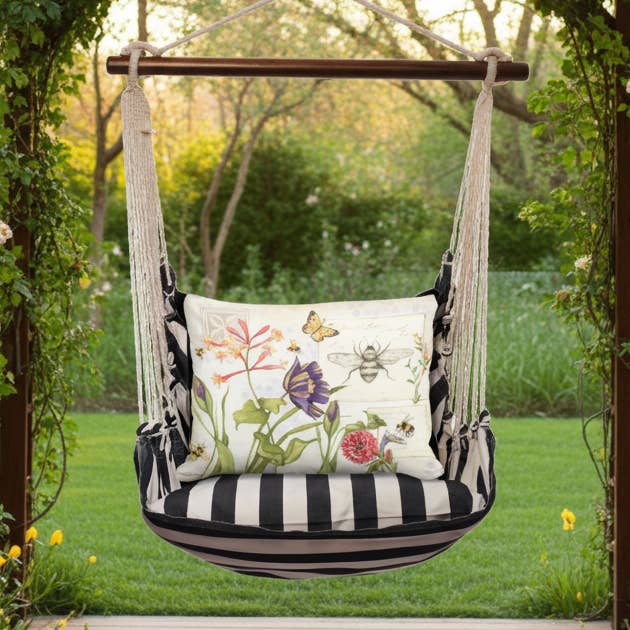 Magnolia Casual - Wholesale Swing Set - Hammock Swing 4-Piece Set indoor / outdoor - Black & White18