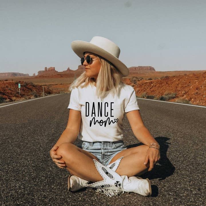 Glittering South – Engroshandel T-shirt med print - Dame – Dance Mom Hjerte Grafisk Tee0