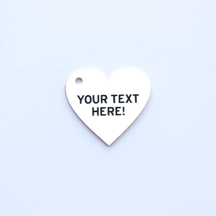 The Laundry Room Shop - Wholesale Keychain – Unisex - Customizable Personalized Engraved Plastic Keychain - Heart