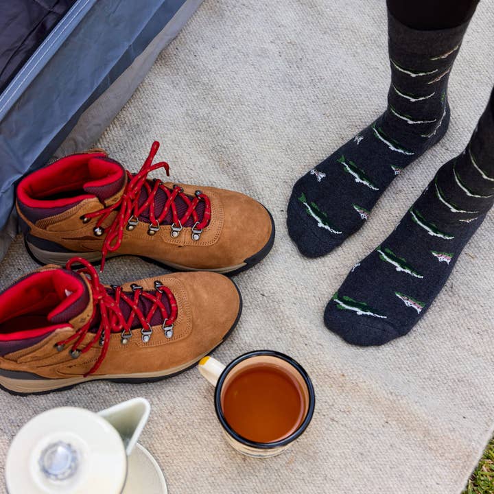 Conscious Step - Wholesale Socks - Unisex - Socks that Protect National Parks (Gray Fish)