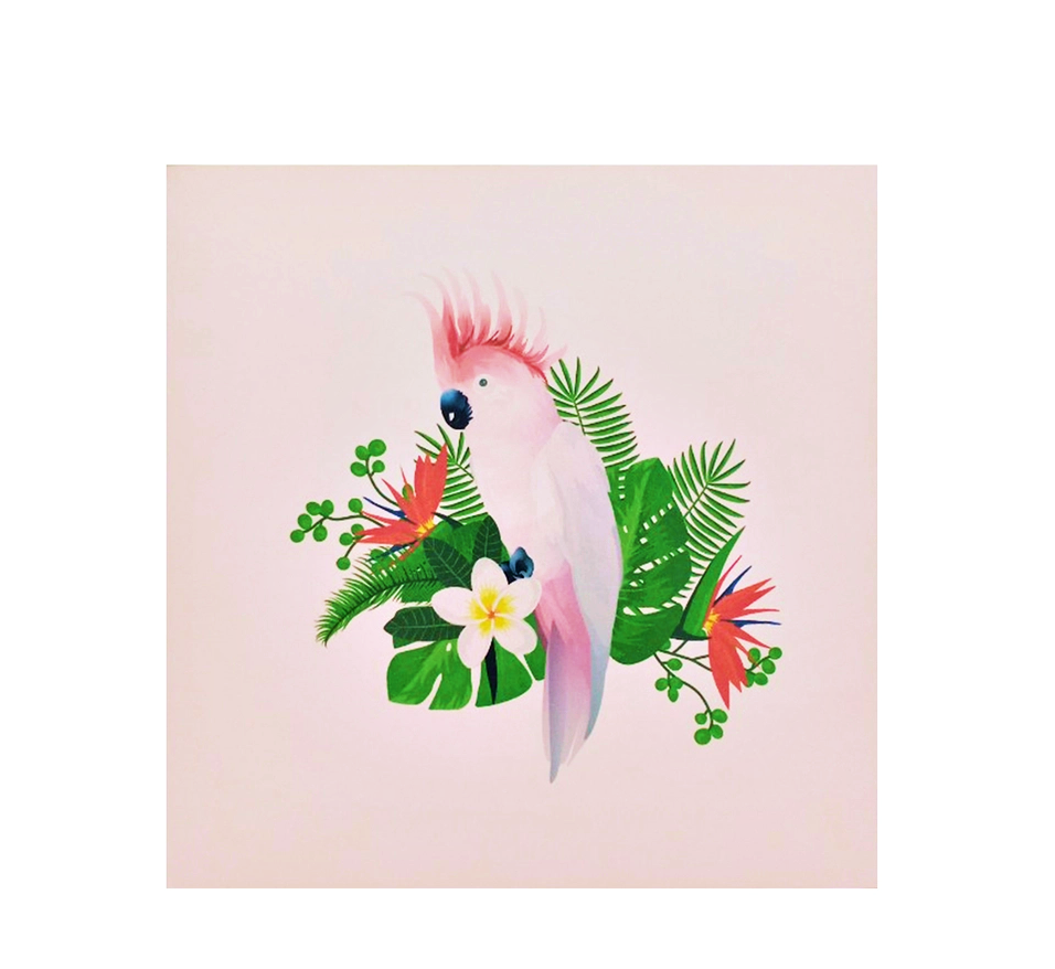 Wonder Paper Art - Vendita all'ingrosso Biglietti di inaugurazione della casa - Biglietto Pop Up Uccello Tropicale3