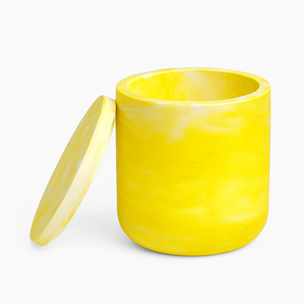 ANKA LUX - Wholesale Candle holder - Handmade Concrete Container with Lid, Stone Jar Modern1