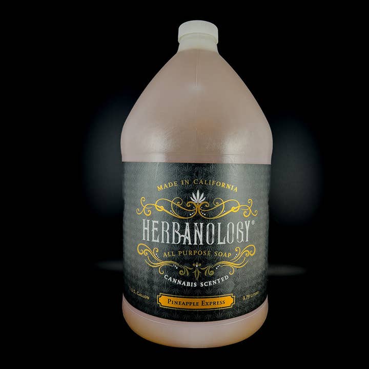 Pineapple Express One Gallon Liquid Castile Soap for wholesale by Herbanology Aromatics