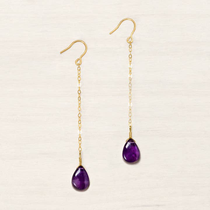 Amethyst Drop Earrings for wholesale by Kindness Gems