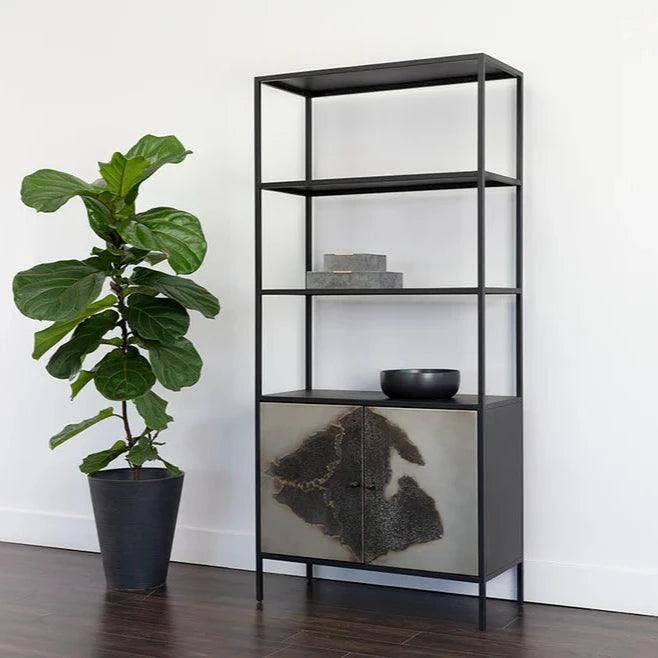 LOOMLAN - Wholesale Bookcase - Arlington Bookcase Unique Patina Black Iron