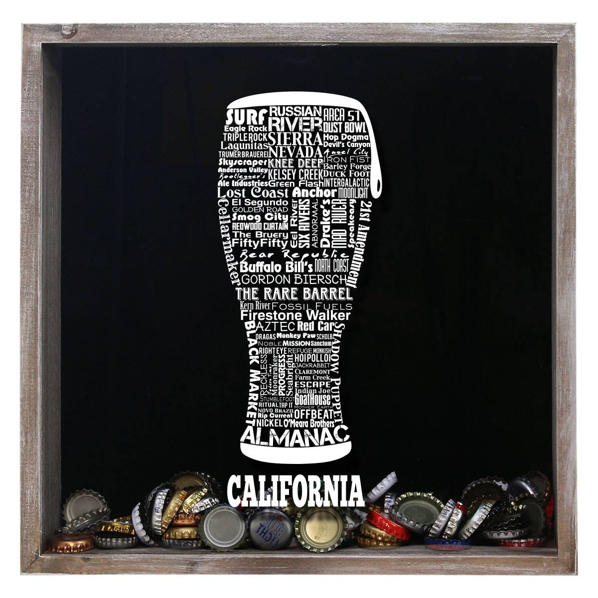 Torched Products – Großhandel 3D-Wandkunst – Cap Collector-Beer Typografie Shadow Box — Farmhouse Antique4