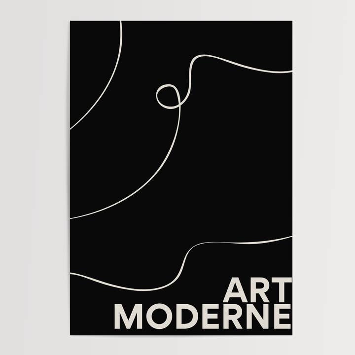 Black Art Moderne Print for wholesale by LXR CREATE