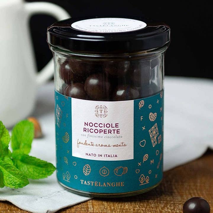 1 pakje „Toasted” Piedmont IGP Hazelnoot bedekt met Aroma Pure Chocolate (200 g) voor wholesale door Tastëlanghe Azienda Agricola Quazzo Paolo