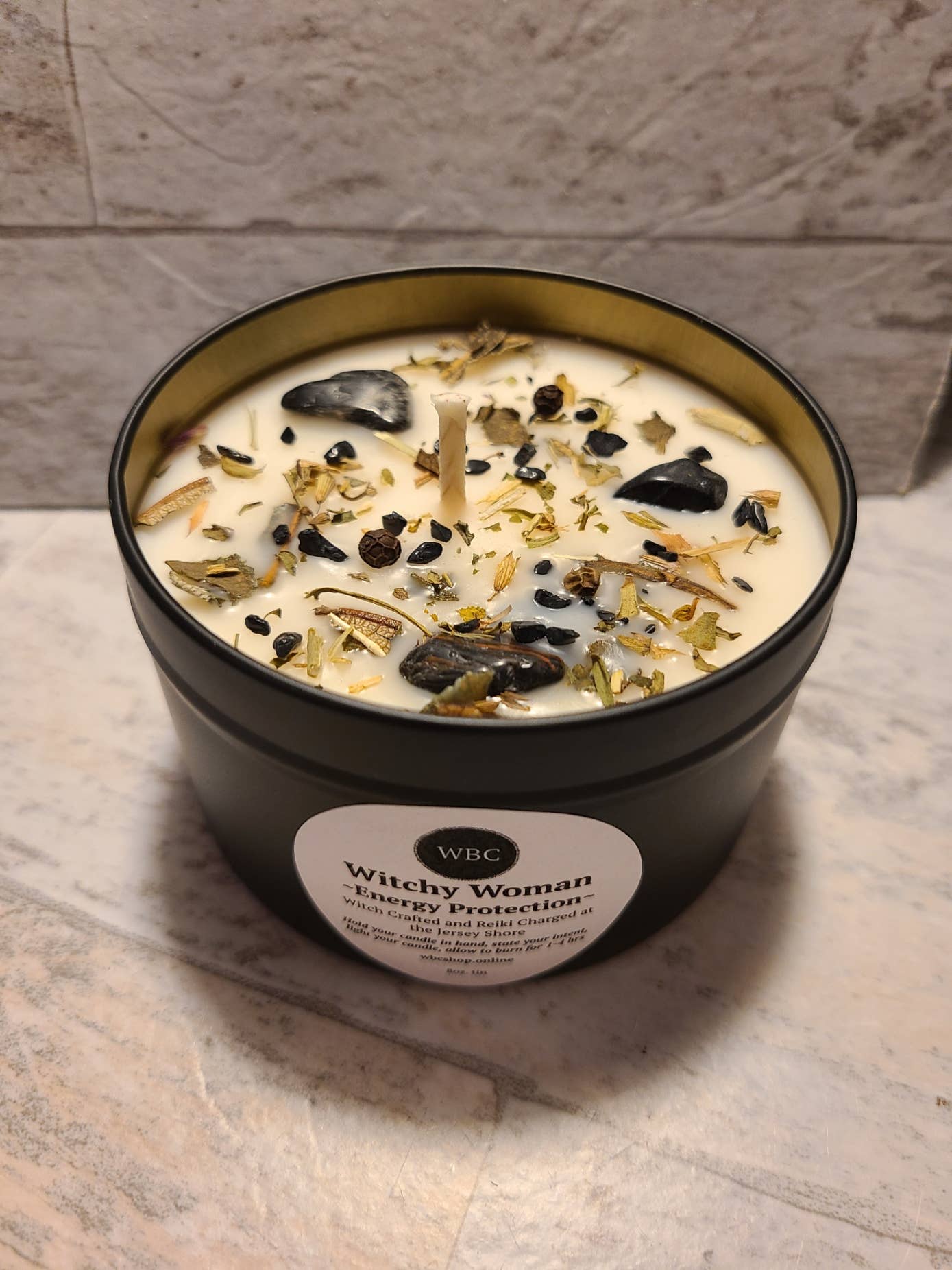 WBC Shops - Wholesale Jar/Filled Candle - Witchy Woman, Energy Protection, 8oz Intention Soy Candles3