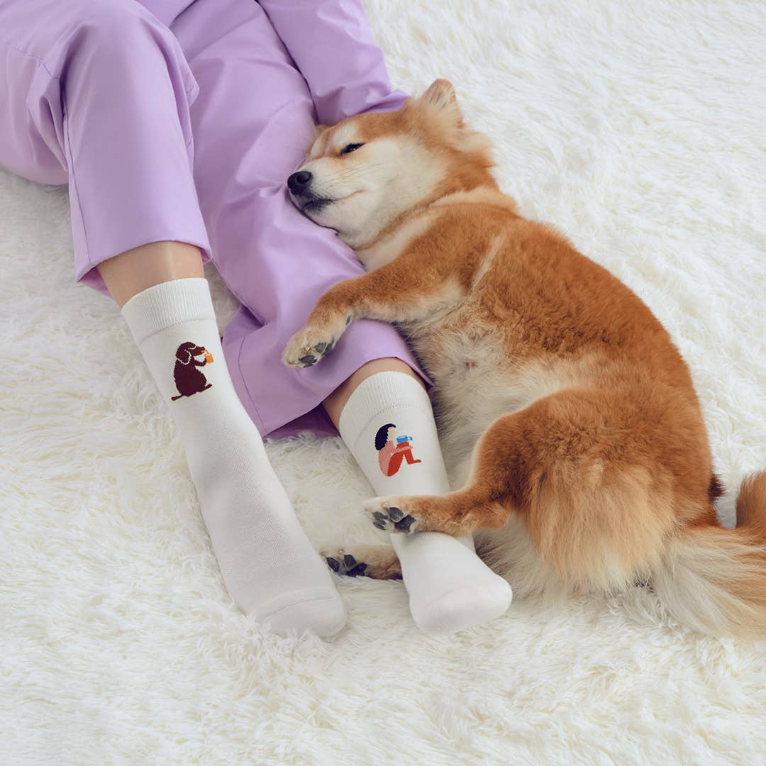 White Best Creative Socks For Pet Lovers, 2 Pairs-8 Looks！ for wholesale on Faire11