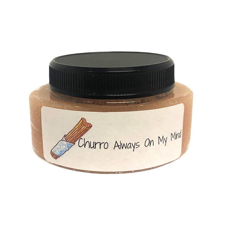 Churro Always On My Mind Foaming Sugar Body Scrub for wholesale by Bubble Bee Soapery