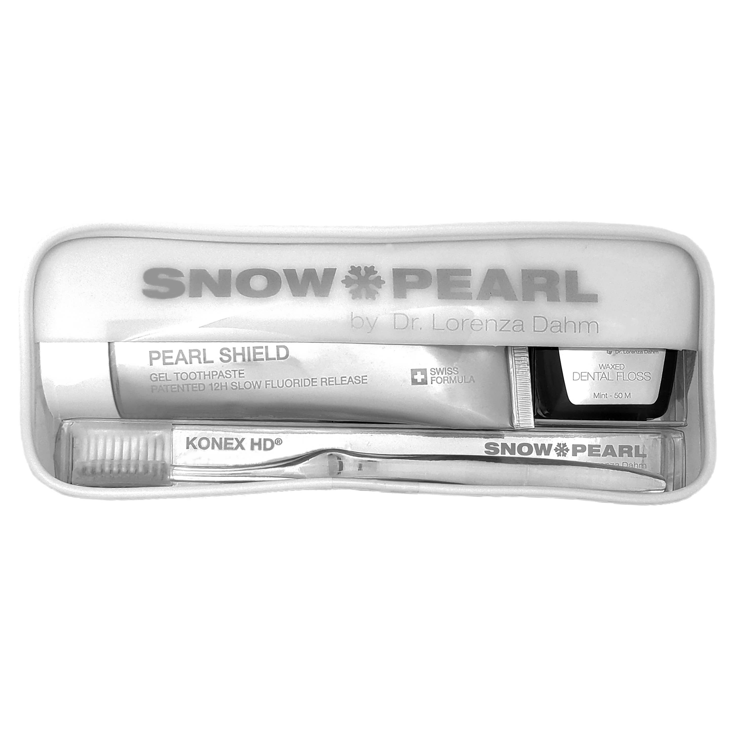 SNOW PEARL - Wholesale Tandpasta - Reisset met PEARL SHIELD gel tandpasta 75 ml - wit7