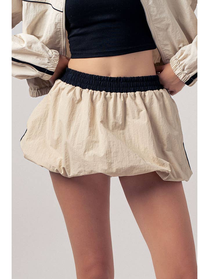 Urban Daizy - Wholesale Athletic Shorts - Women's - Contrast Piping Bubble Hem Sport Shorts13