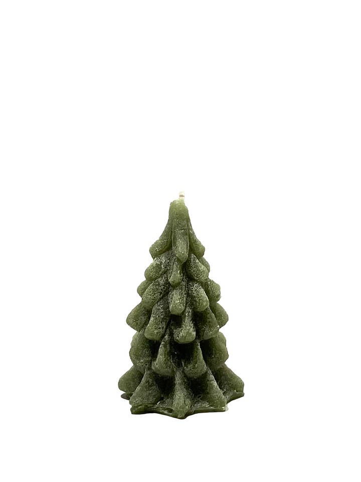 Small Rustic Dark Green Moulded Christmas Tree, 12/ctn for wholesale by Talla Imports