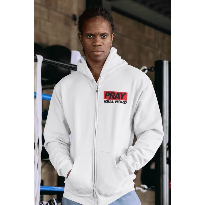 SUDADERA CON CREMALLERA Y GRÁFICO PRAY para venta al por mayor de crashangel.us