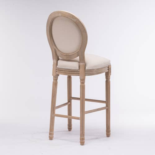 VTNG50 - Wholesale Stool - French Country Wooden Upholstered Barstools , Set of 22