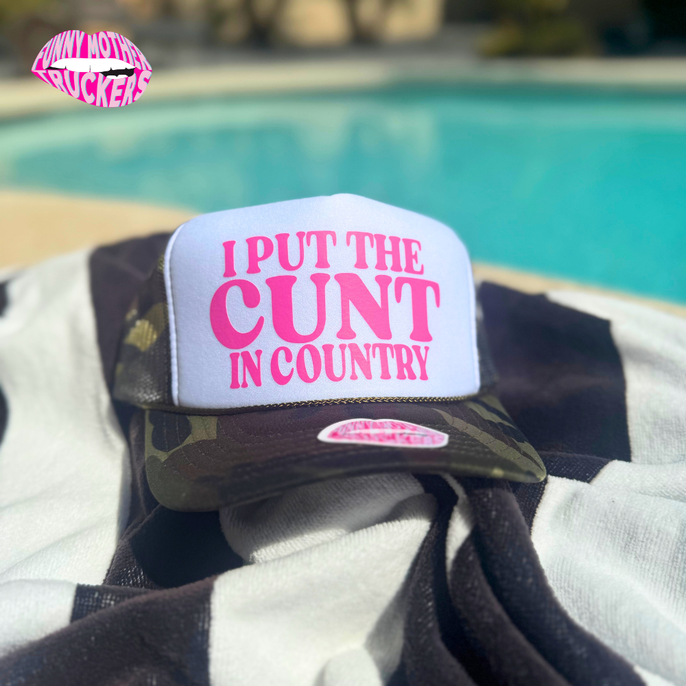 Funny Mother Truckers - Vendita all'ingrosso Cappellino da camionista - Donna - METTO LA F*GA NEL CAPPELLO DA CAMIONISTA COUNTRY1