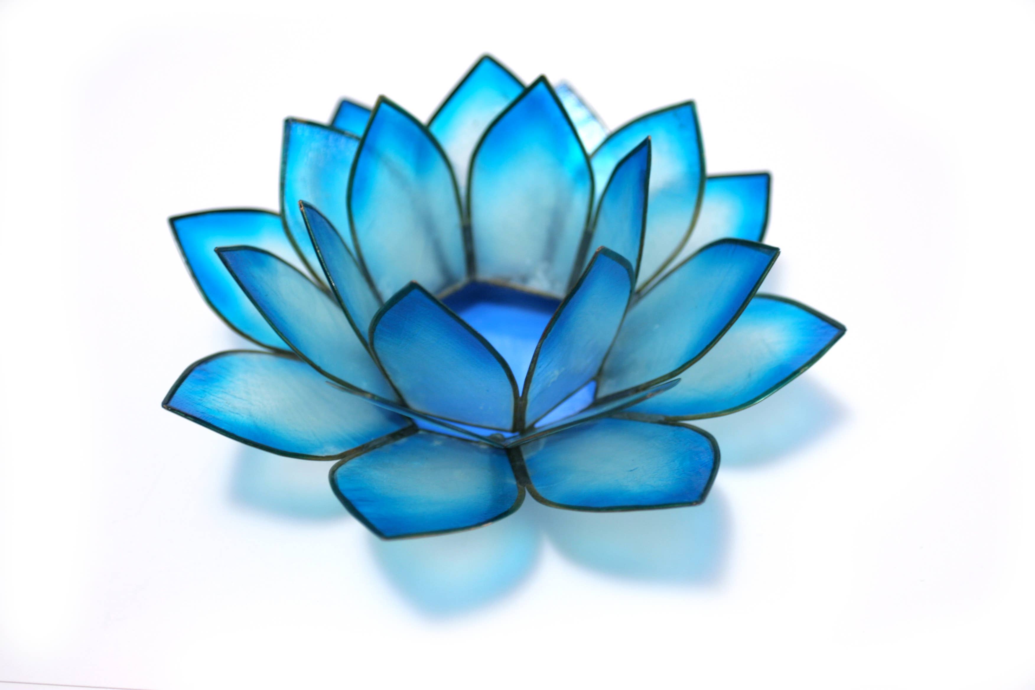 Om Gallery - Wholesale Candle Holder - Cool Water Paradise Lotus Tea Light Candle Holder