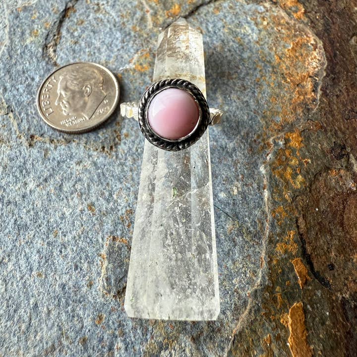 Wild Mountain Soul Designs – wholesale Cocktail/statement ring – Sterling Silver Pink Conch Shell Ring7
