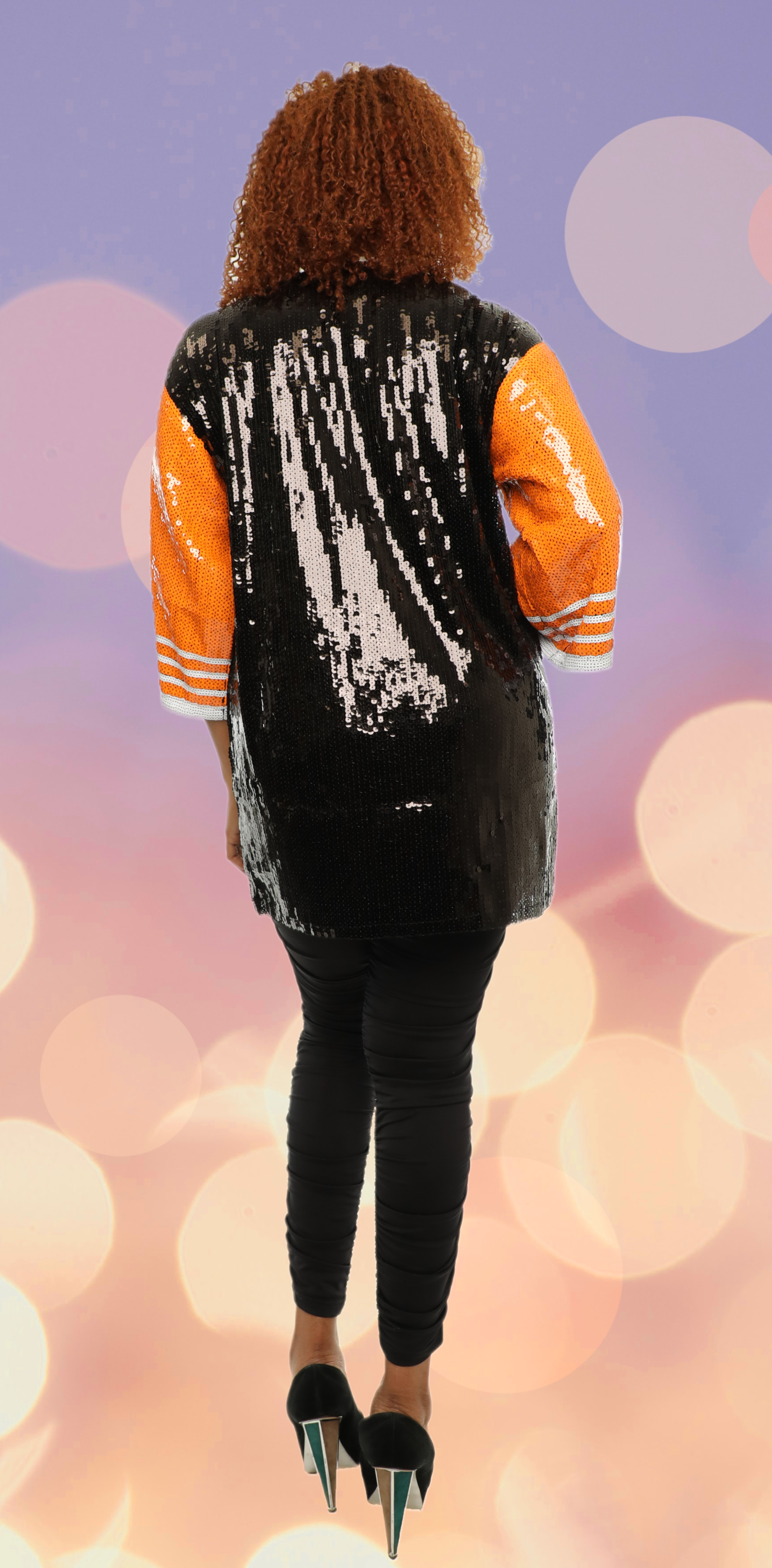 As Pictured 22103 "Grace Wins" Sequin Tunic Top Jersey Blouse - One Size for wholesale on Faire3