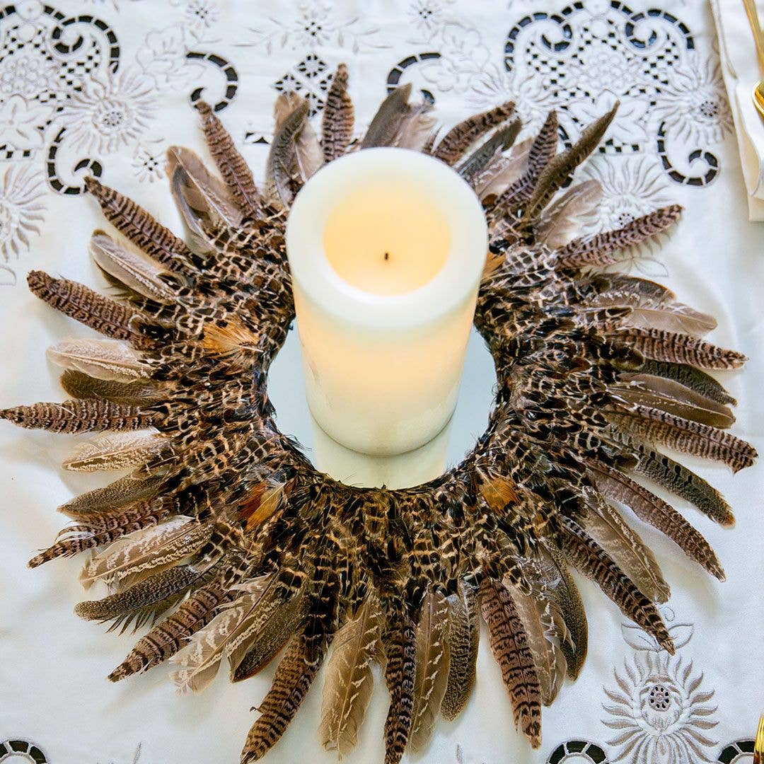 Zucker Feather Products - Wholesale Wall Mirror - Pheasant Feather Decorative Wall Mirror3