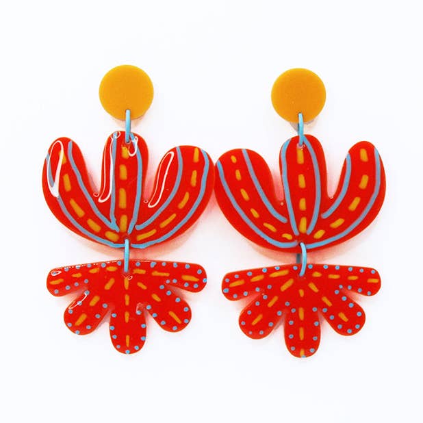 Audacious Studio - Wholesale Dangle Earrings - Flower Child Statement Earrings0