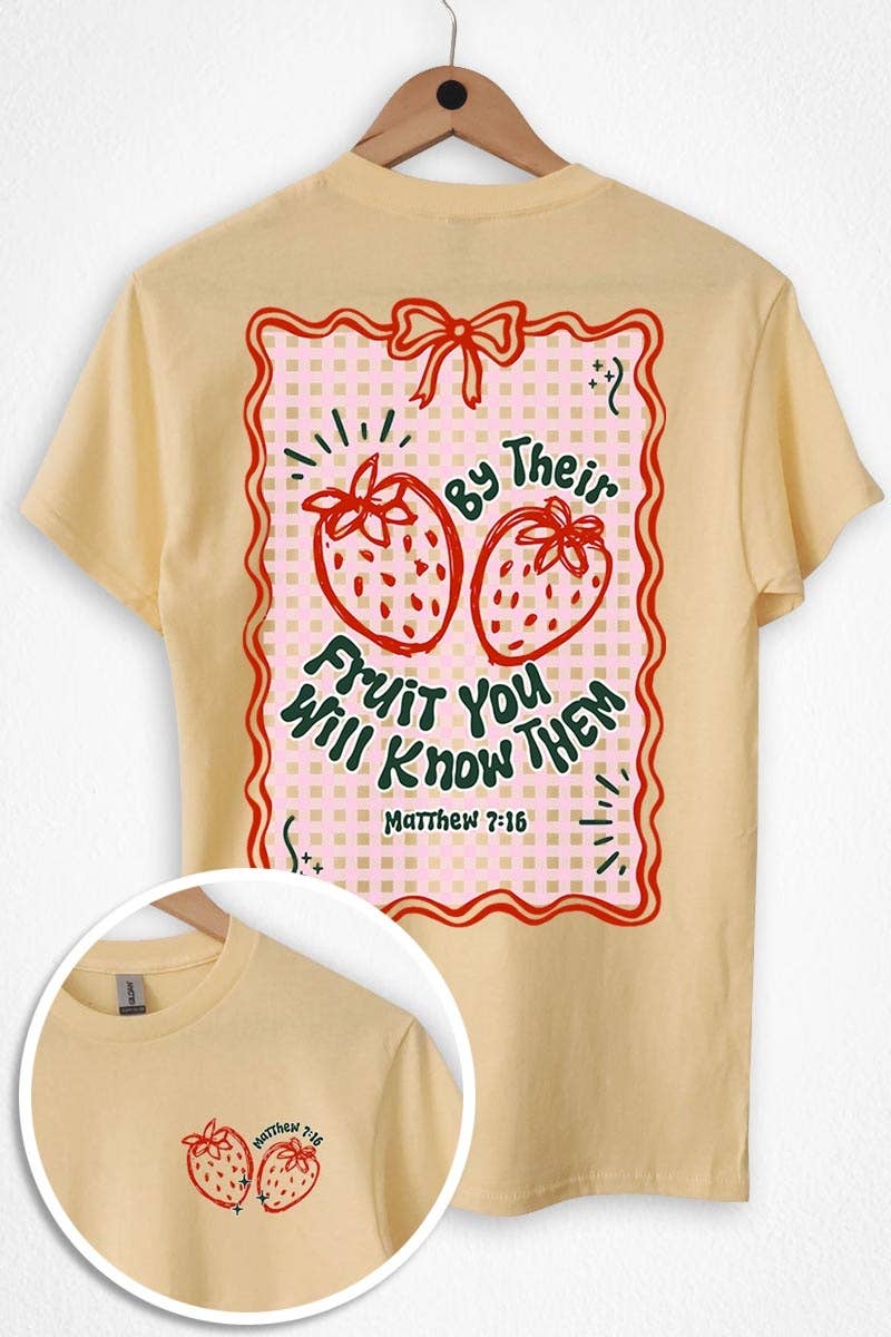 COLORBEAR - Wholesale T-Shirt (Graphic) - Women's - By their Fruit Strawberry Graphic Heavy Cotton Tee11