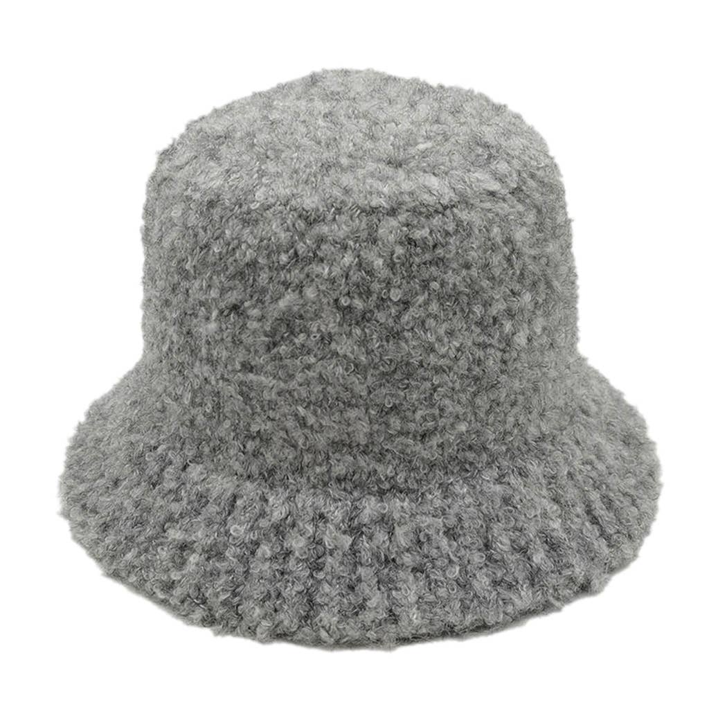 Fashion City - Wholesale Bucket Hat - Women's - Super Soft and Fuzzy Solid Bucket Hat4