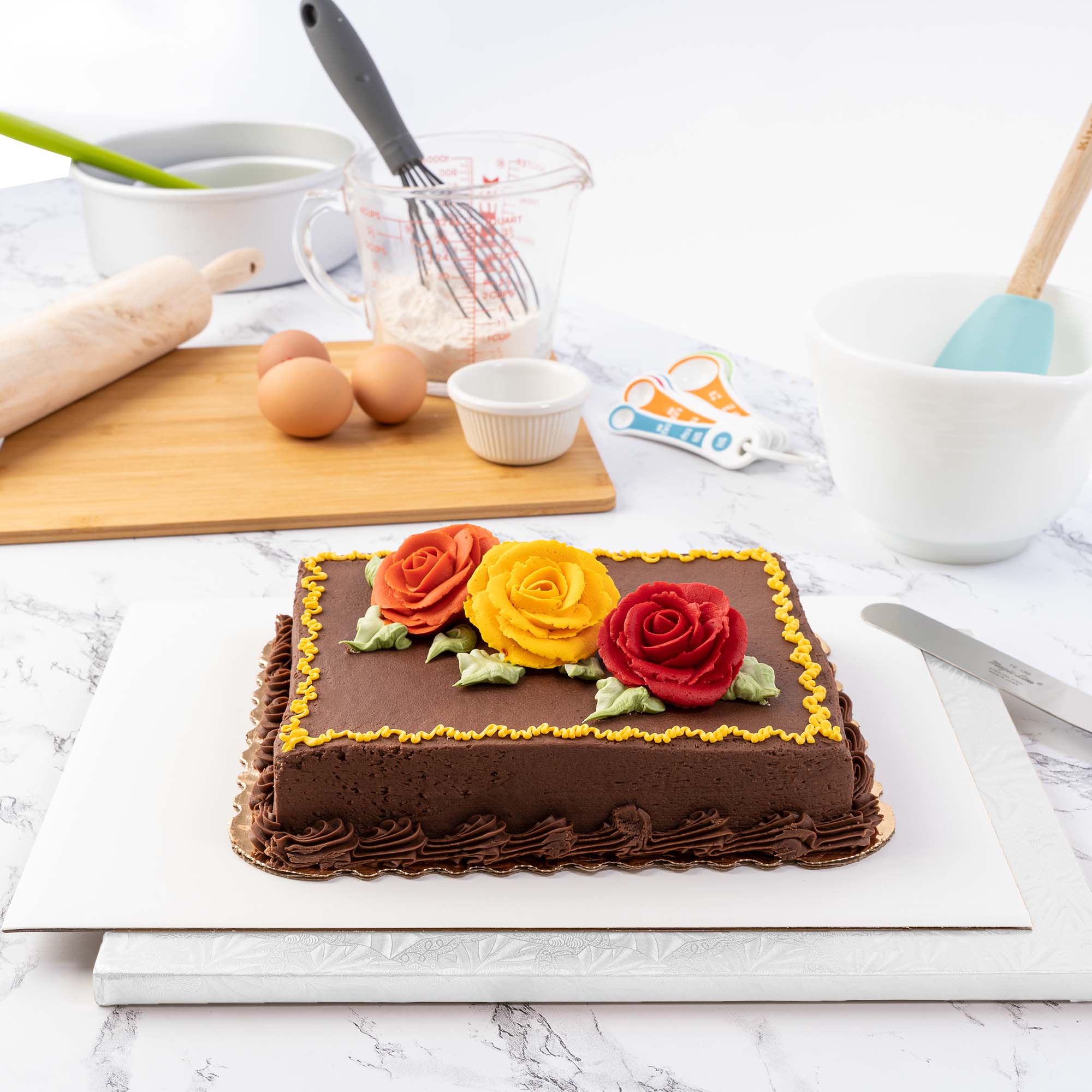 Blanc Demi-feuille à gâteau en filigrane, lot de 5, blanc en vente sur Faire1