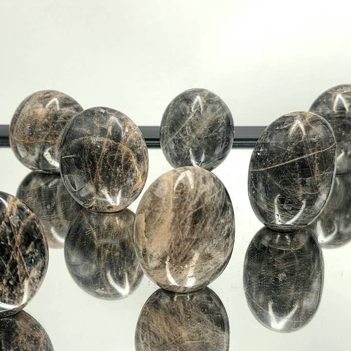 Mini Black Moonstone Crystal Freeforms for wholesale by Distinction Crystals