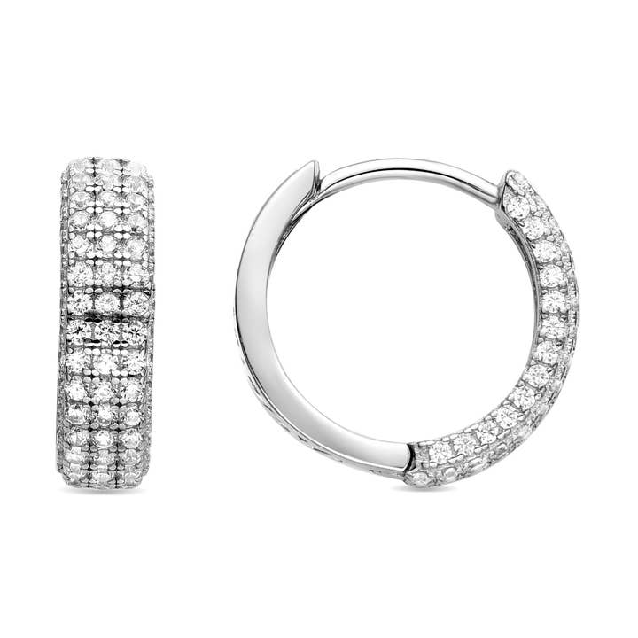 Pendientes Luxenter de Plata de Ley 925 con Circonita Brillante acabados en rodio - Taki para venta al por mayor de Luxenter