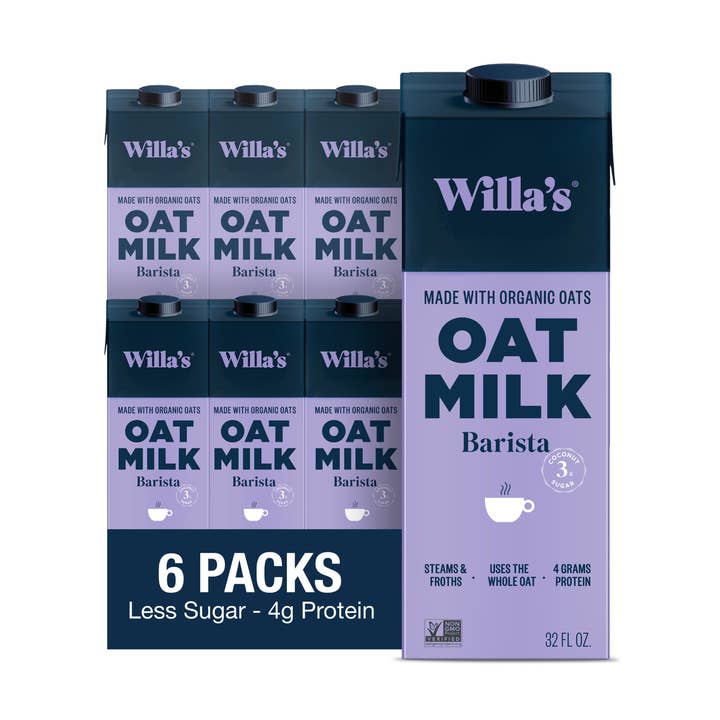 Willa's Organic Barista Oat Milk for wholesale by Willa's Organic Oat Milk