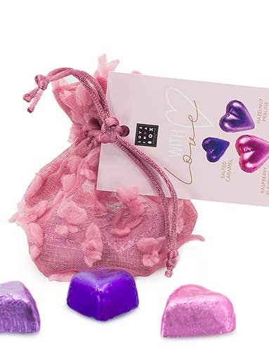 Med kärlek Chokladhjärtan i kärlekspåse för wholesale av Love in a Box Chocolatier