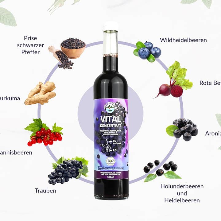 Pack économique de 18 concentrés Bio Vital pour la vente par JAMU GmbH