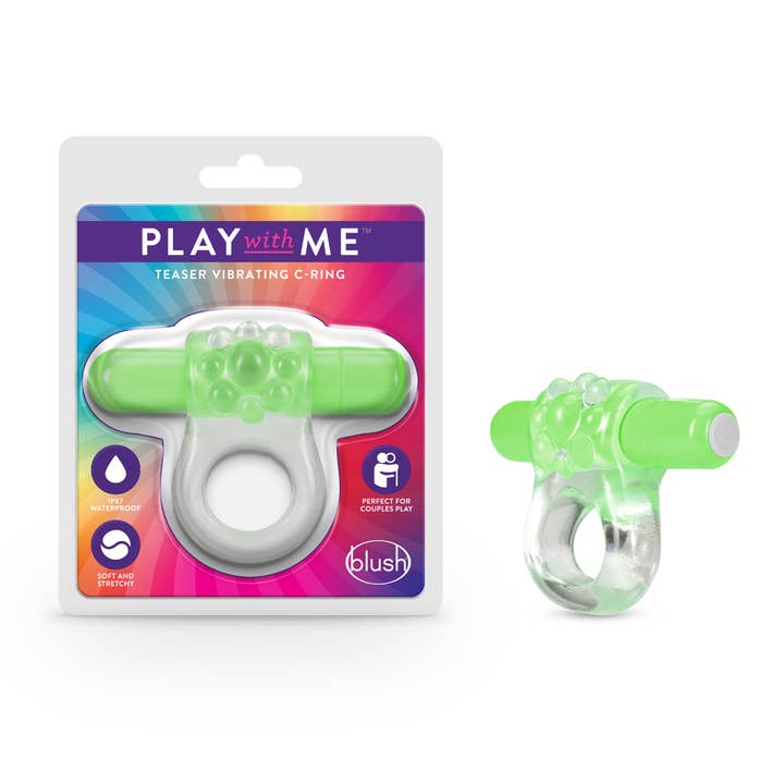 Play with Me - Teaser - Waterproof Vibrating C-Ring for wholesale by Blush