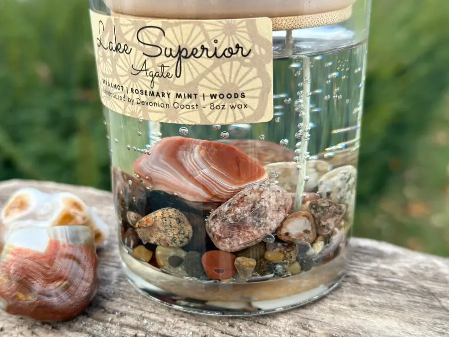 Devonian Coast - Wholesale Novelty Candle - Lake Superior Agate Gel Candle – Large 8oz Wax2
