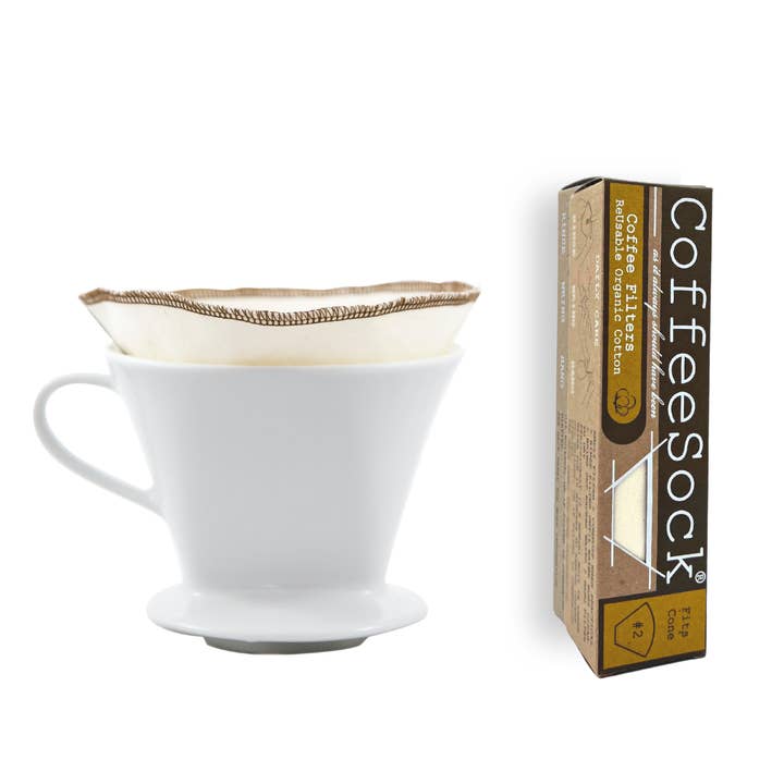 CoffeeSock - Wholesale Coffee Filter - Reusable Organic Coffee Filters - Drip #2 Cone