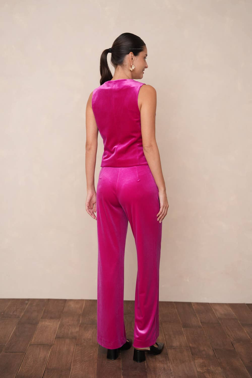 Attentif Paris - Wholesale Suit Vest - Women's - plain velvet sleeveless suit vest28