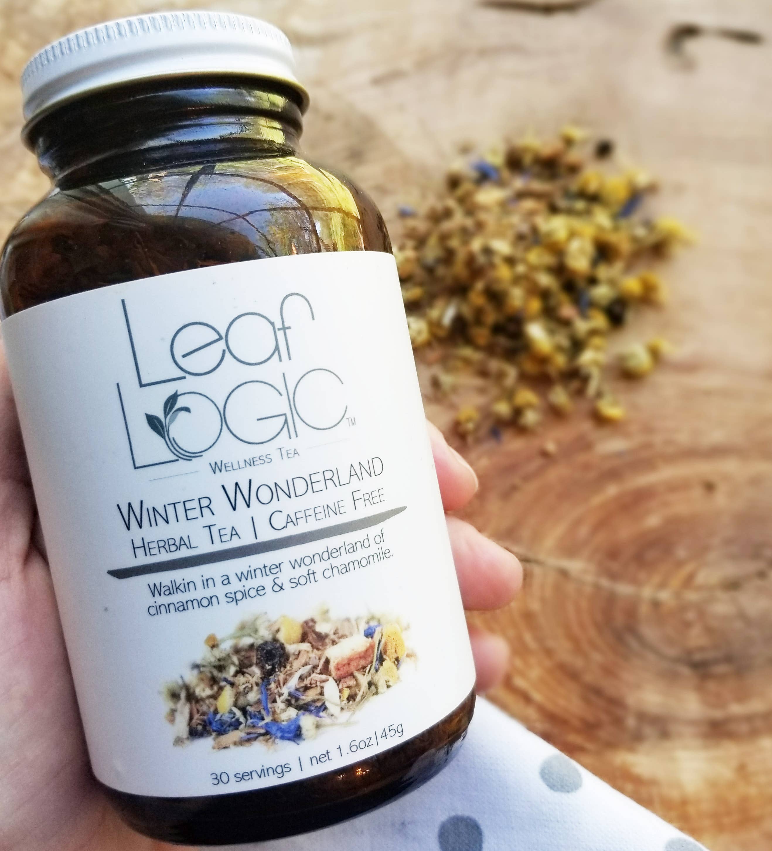 Leaf Logic - Wholesale Loose Tea - Winter Wonderland Loose Leaf Tea - Bulk or Refillable Jar4