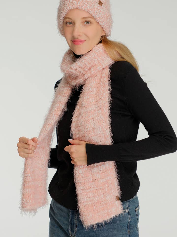 C.C Boucle Knit Oblong Winter Scarf for wholesale by Hana