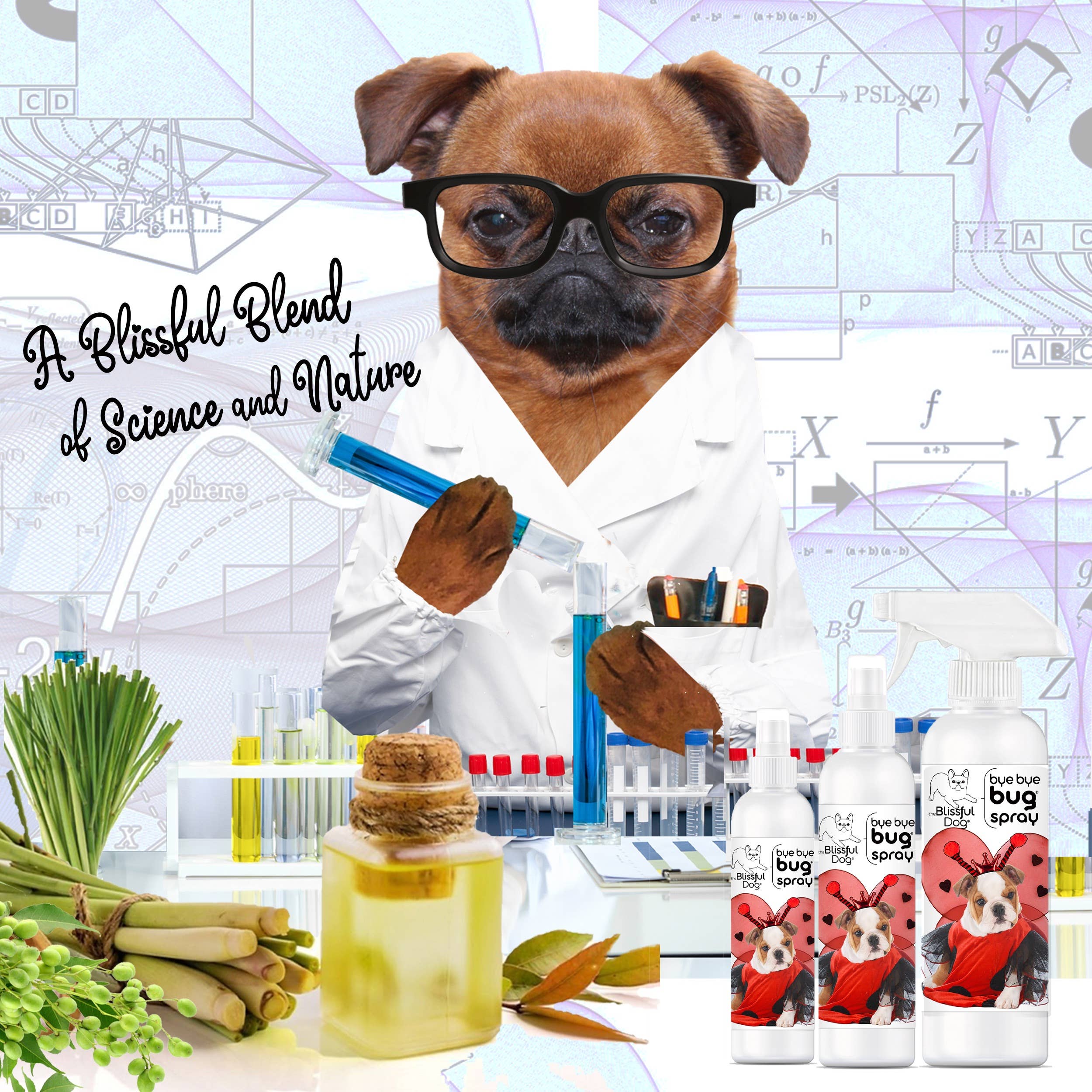 The Blissful Dog – Engroshandel Pelsplejeprodukter til kœledyr – Hund – Bye Bye Bug Spray insektmiddel i flasker på 118, 237 og 473 ml5