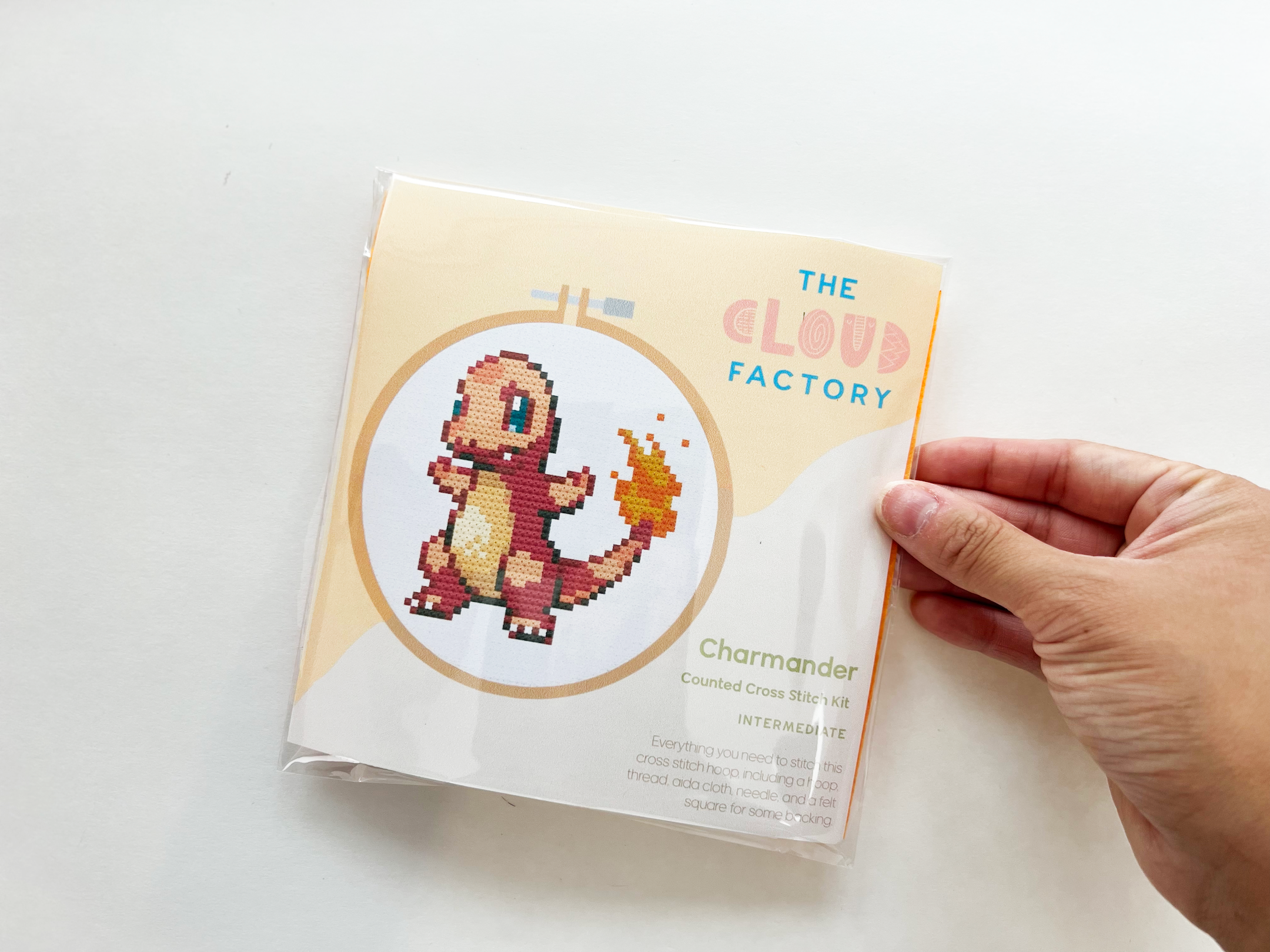 TheCloudFactory – wholesale Embroidery/cross-stitch supplies – Charmander - DIY Cross Stitch Kit2