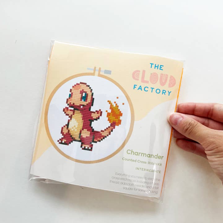 TheCloudFactory – wholesale Embroidery/cross-stitch supplies – Charmander - DIY Cross Stitch Kit2