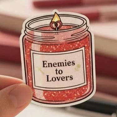 Romance Tropes Candle Stickers - Holographic for wholesale by Bookish Queen